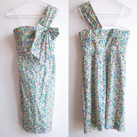 J. CREW Liberty One-Shoulder Bow Dress - Picture 3 of 7